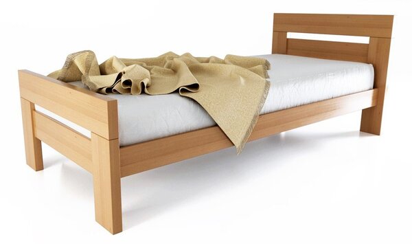 Krevet od masivne bukve s podnicom 90x200 cm u prirodnoj boji Fiorentino – B.E.S