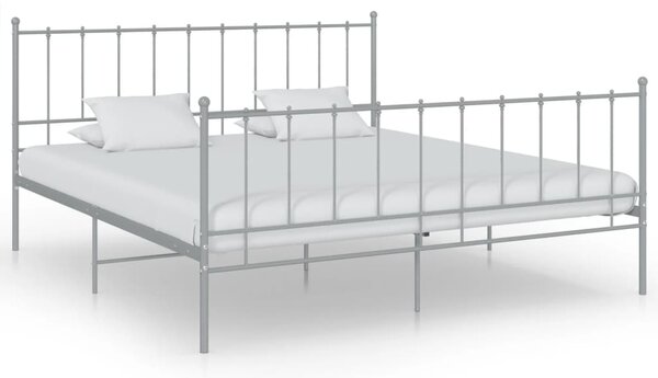 VidaXL Okvir za krevet sivi metalni 140 x 200 cm