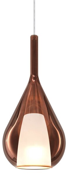 IDEAL LUX Viseća svjetiljka Ideal Lux Kalique 3, bakrene boje, Ø 18 cm, prigušiva, Bakar, Dnevni boravak/blagovaonica, Plastika