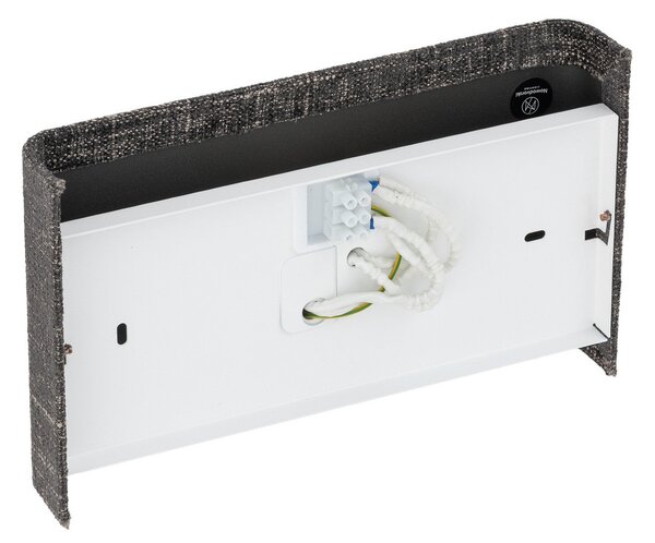 Nowodvorski Lighting Zidna lampa Amarela B, crna melanž, tekstil, G9, prigušiva, Crno, Dnevni boravak/blagovaonica, Tkanina / tekstil, Zidna utičnica iznad/dolje