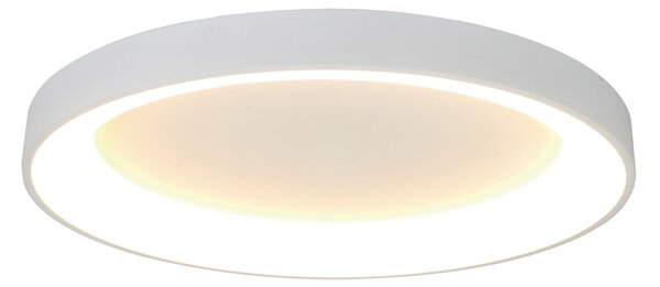 Mantra Iluminación LED stropna svjetiljka Niseko II, CCT, daljinski upravljač, Ø 78 cm, bijela, prigušiva, Bijela, Dnevni boravak/blagovaonica, Aluminij