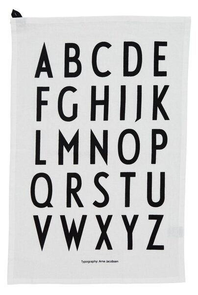 Bijela pamučna kuhinjska krpa u setu od 2 kom Design Letters Alphabet, 40 x 60 cm