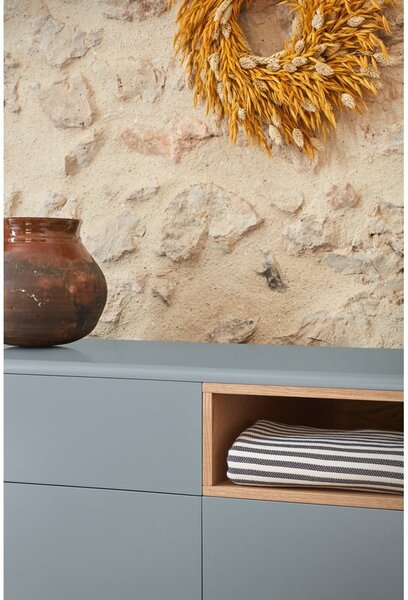 Plava/siva niska komoda 120x90 cm Corvo – Teulat
