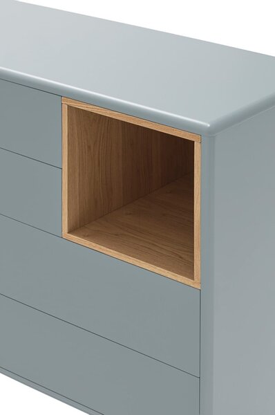 Plava/siva niska komoda 90x90 cm Corvo – Teulat