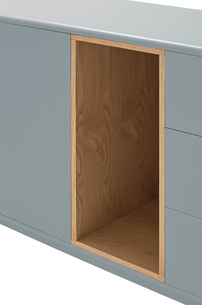 Plava/siva niska komoda 140x76 cm Corvo – Teulat