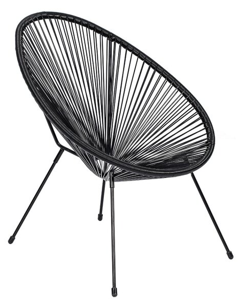 Crna metalna/plastična vrtna fotelja Avocado Comfort – Bonami Selection