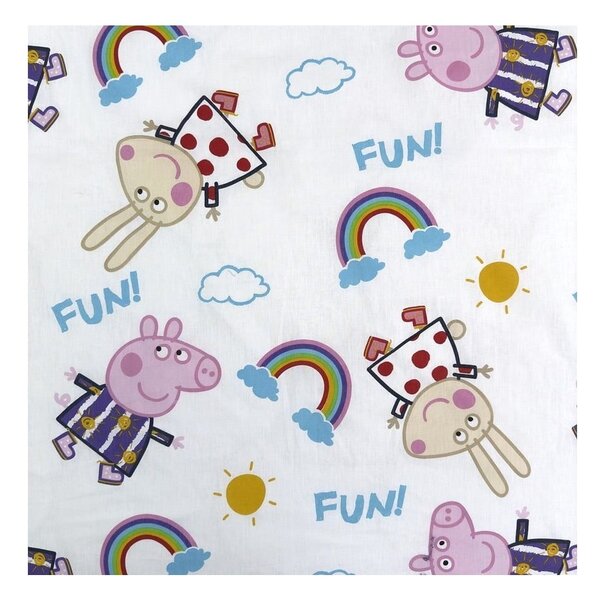 Pamučna dječja posteljina sa svjetlećim efektom za krevet za jednu osobu 140x200 cm Peppa Pig – Jerry Fabrics