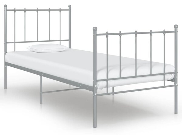 VidaXL Okvir za krevet sivi metalni 90 x 200 cm