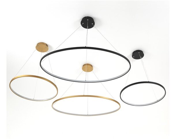 Luster u zlatnoj boji Tomasucci Oval Ring, visina 92 cm