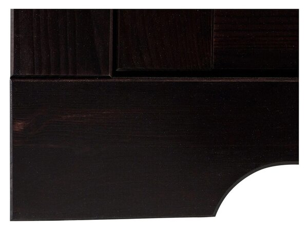 Tamno smeđa vitrina od masivnog bora 95x35 cm Lisa – Støraa
