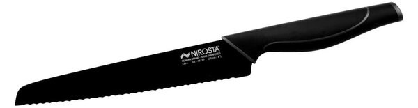 Crni nož za kruh od nehrđajućeg čelika Nirosta Wave