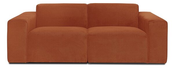 Narančasta baršunasta modularna sofa Scandic Sting