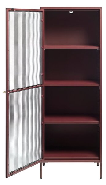 Crvena metalna vitrina 58x160 cm Bronco – Unique Furniture