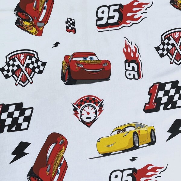 Pamučna dječja plahta s gumom 90x200 cm Cars "McQueen" – Jerry Fabrics