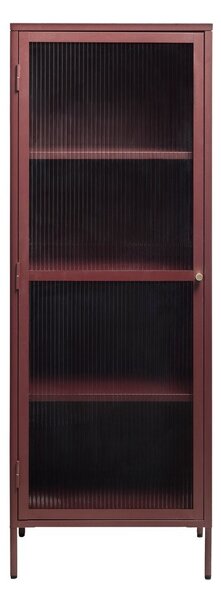 Crvena metalna vitrina 58x160 cm Bronco – Unique Furniture