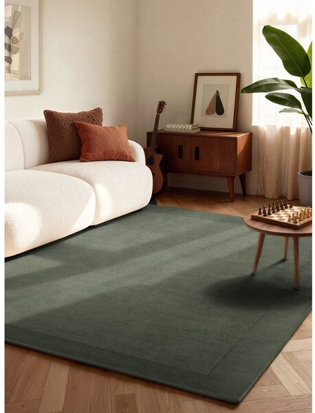 Tamno zeleni ručno rađen tepih od mješavine vune 120x180 cm Kari – Villeroy&Boch