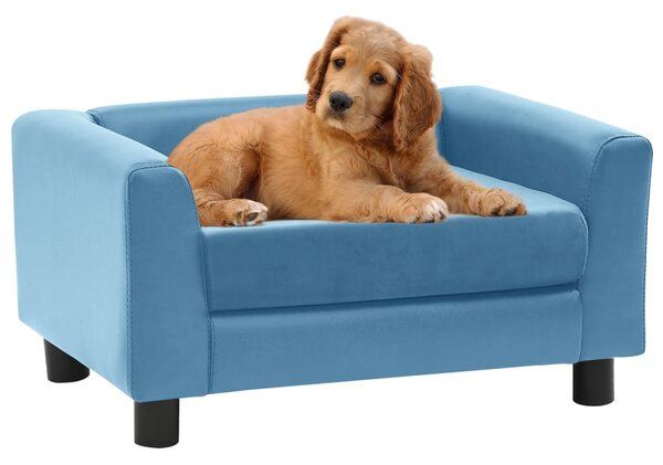 VidaXL Sofa za pse s jastukom tirkizna 60x43x30 cm pliš i umjetna koža