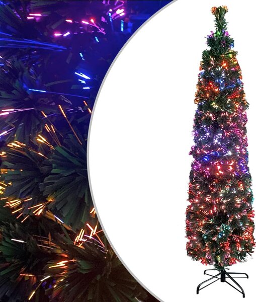 VidaXL Umjetno tanko božićno drvce sa stalkom 150 cm optička vlakna