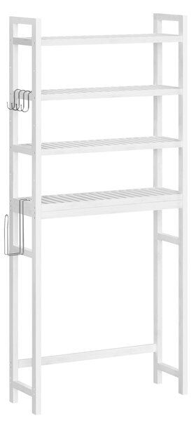 Organizator za kupaonicu iznad WC-a na 4 razine, 26 x 63 x 185 cm, bijeli | SONGMICS