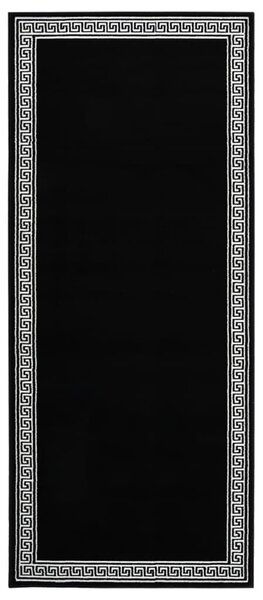 VidaXL Tepih-staza BCF crna s uzorkom 100 x 200 cm