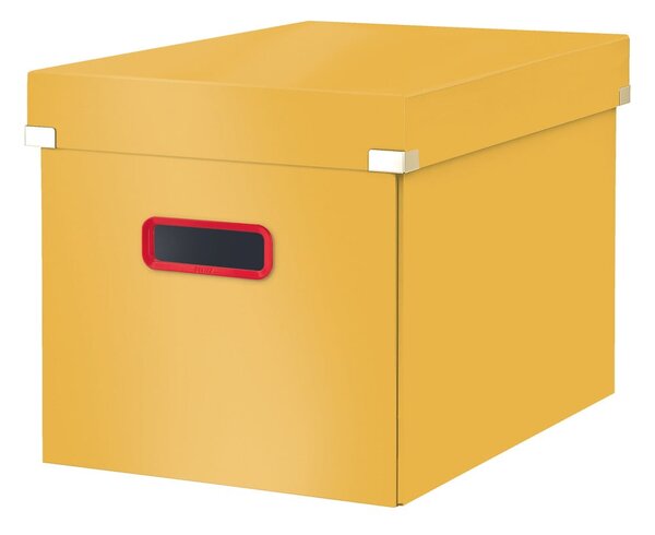 Žuta kartonska kutija za pohranu s poklopcem 32x36x31 cm Click&Store – Leitz