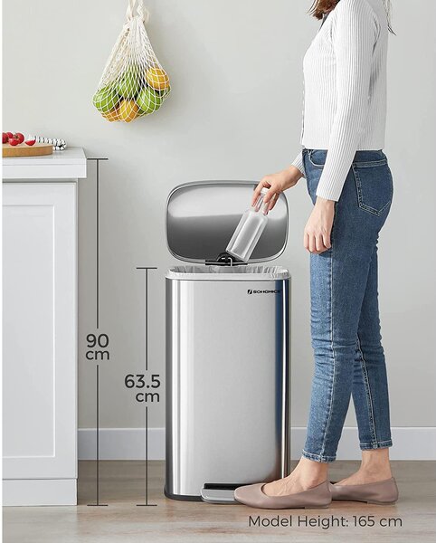 Kuhinjska kanta za otpatke s plastičnom unutarnjom kantom 30 L | SONGMICS