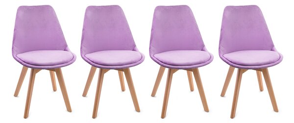 Blagovaonske stolice 4 kom skandinavski stil Rose Glamour