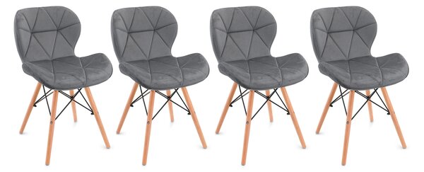 Set stolica od baršuna STONE 3+1 GRATIS