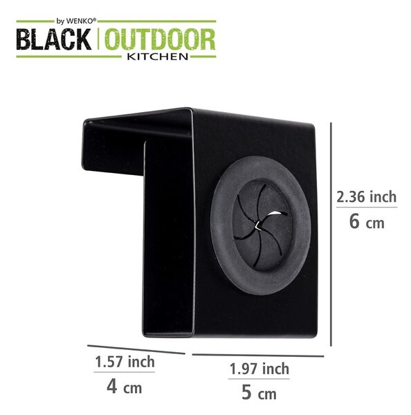Crna kuka za vješanje Wenko Black Outdoor Kitchen