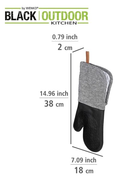 Set od 2 kuhinjske rukavice Wenko Black Outdoor Kitchen Ada