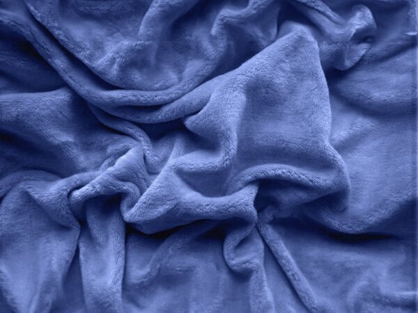 2x Plahta od mikropliša SOFT 90x200 cm plava