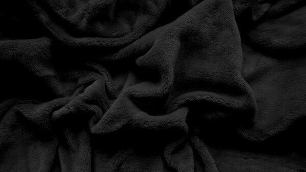 2x Plahta od mikropliša SOFT 90x200 cm crna