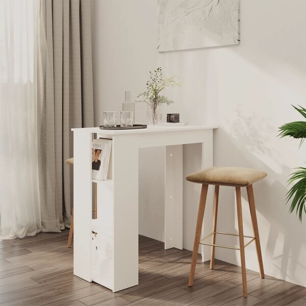 VidaXL Barski stol s policom bijeli 102 x 50 x 103,5 cm od iverice