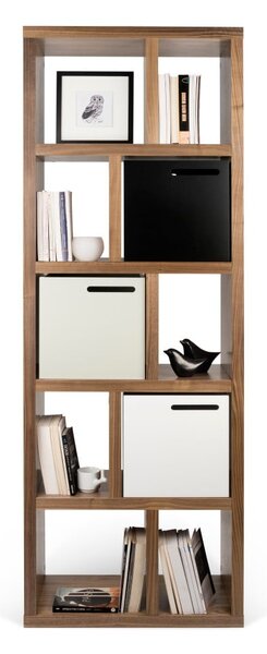 Biblioteka u dekoru oraha u prirodnoj boji 70x198 cm Berlin – TemaHome