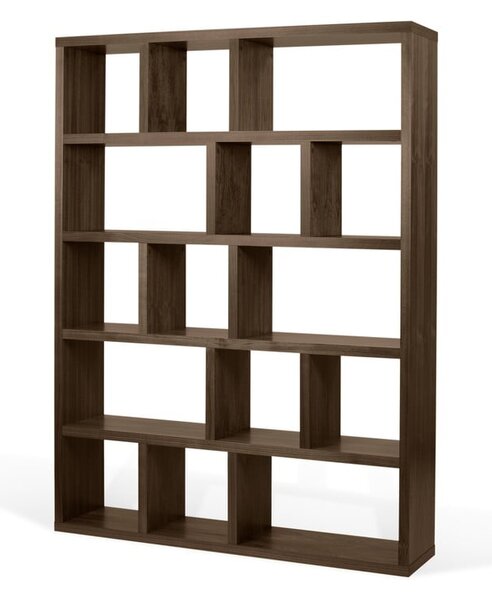 Smeđa biblioteka u dekoru oraha 150x198 cm Berlin – TemaHome