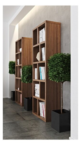 Biblioteka u dekoru oraha u prirodnoj boji 70x198 cm Berlin – TemaHome