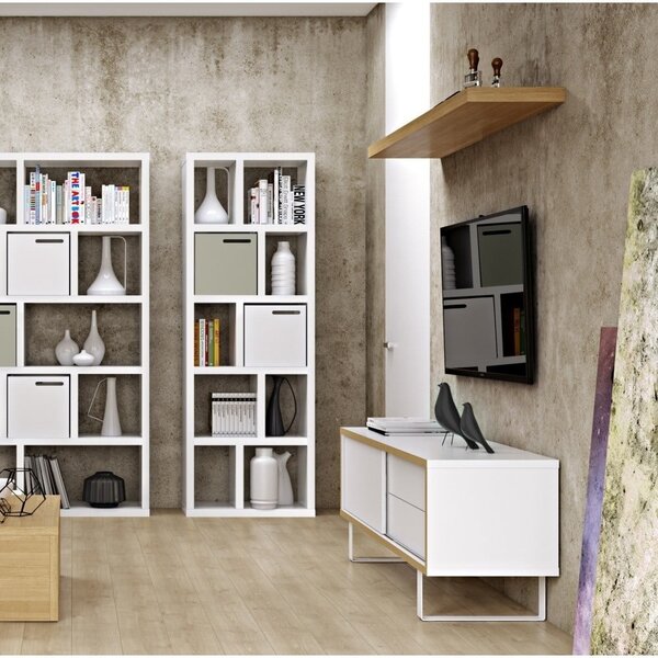 Bijela biblioteka 70x198 cm Berlin – TemaHome