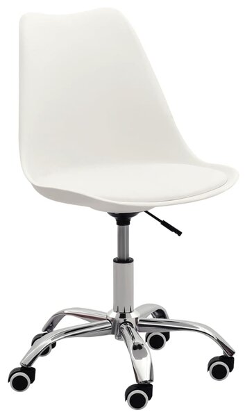 VidaXL Blagovaonska stolica od umjetne kože bijela