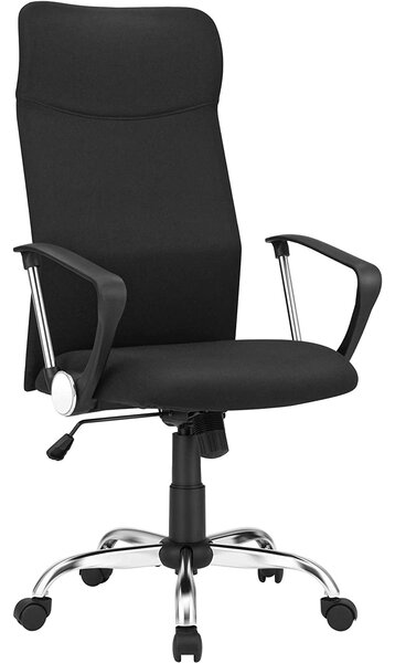 Uredska stolica, Ergonomska okretna stolica, 63 x (110-120) x 63 cm, crna