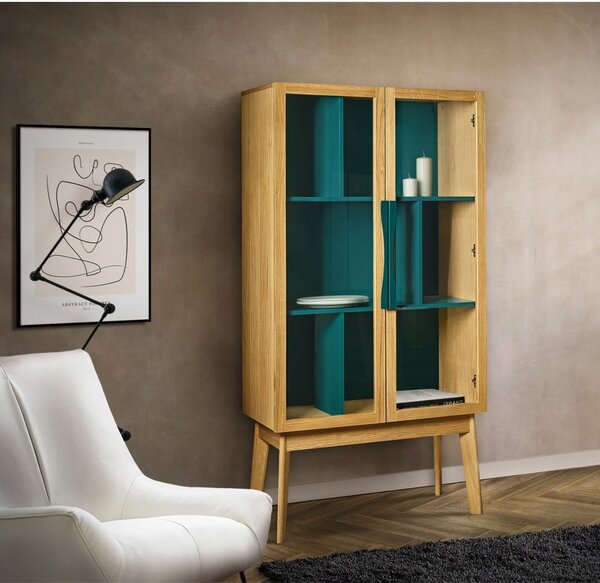Tirkizno plava vitrina Woodman Avon