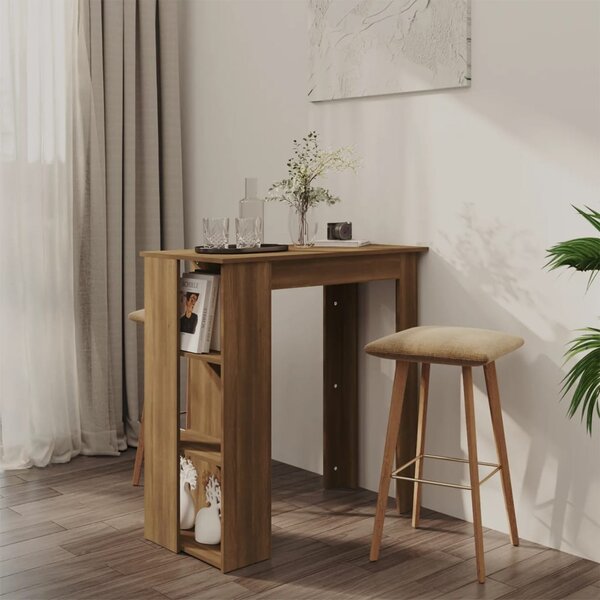 VidaXL Barski stol s policom boja hrasta 102x50x103,5 cm od iverice
