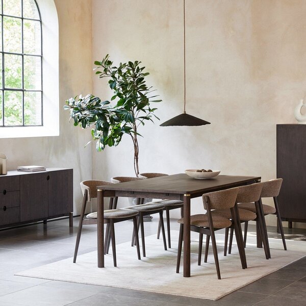 Smeđi proširiv blagovaonski stol 95x180 cm Arun – Unique Furniture