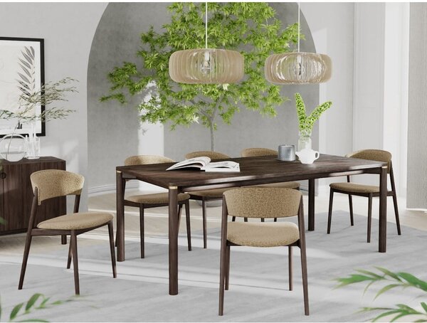 Smeđi proširiv blagovaonski stol 95x180 cm Arun – Unique Furniture