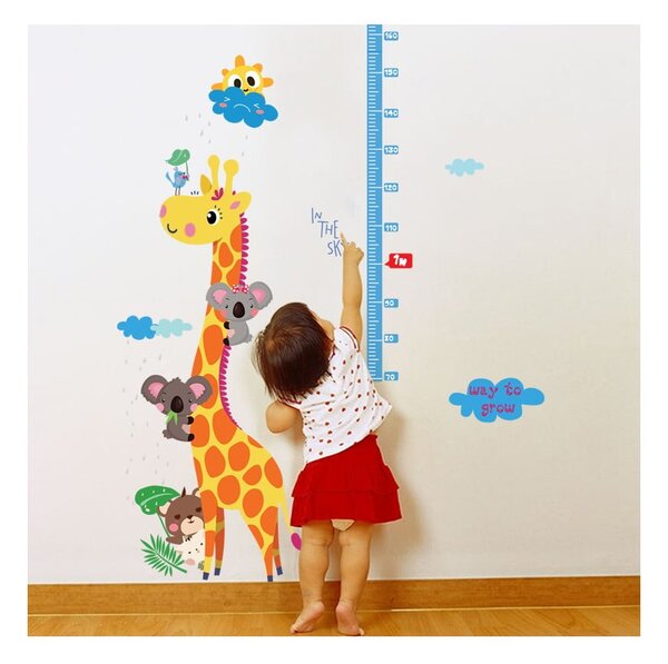 Dječja naljepnica s motivom metra za vrata/za zid 60x120 cm Giraffe & Koalas – Ambiance