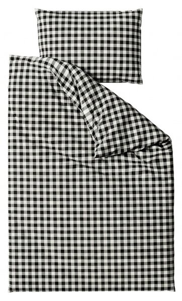 Pamučna posteljina NORDIC CHECK tamno siva Dimenzije posteljine: 70 x 90 cm | 140 x 200 cm