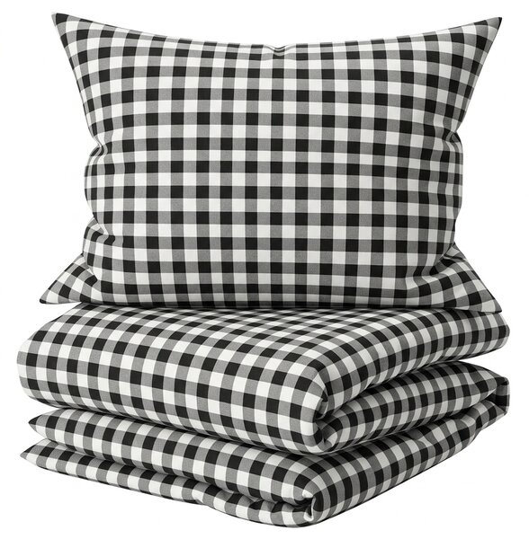Pamučna posteljina NORDIC CHECK tamno siva Dimenzije posteljine: 70 x 90 cm | 140 x 200 cm