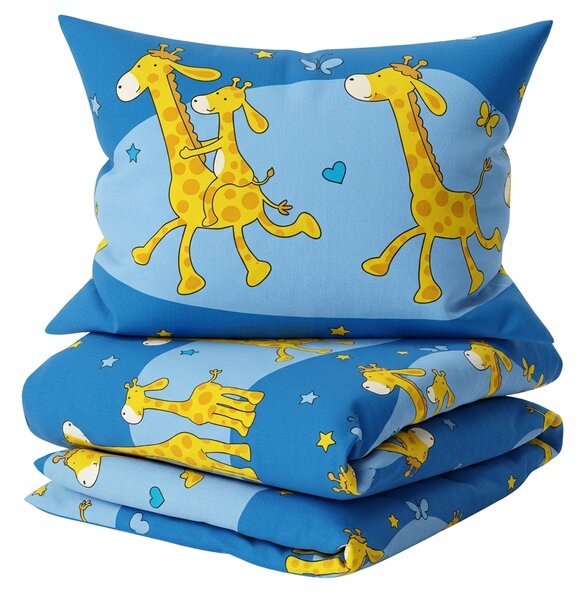 Pamučna posteljina Giraffe plava