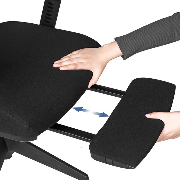 Podesiva ergonomska uredska stolica s osloncem za noge, glavu i ruke, crna