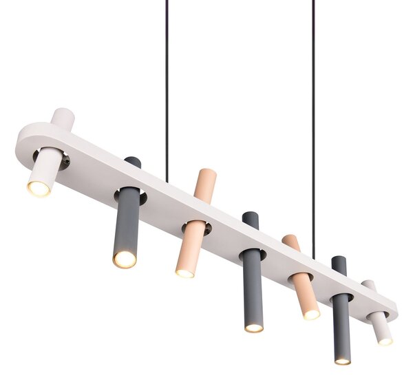 Trio Lighting Terloa viseća lampa, višebojna, duljina 115 cm, metal, s 7 krakova, Višebojno, Dnevni boravak/blagovaonica, Metal