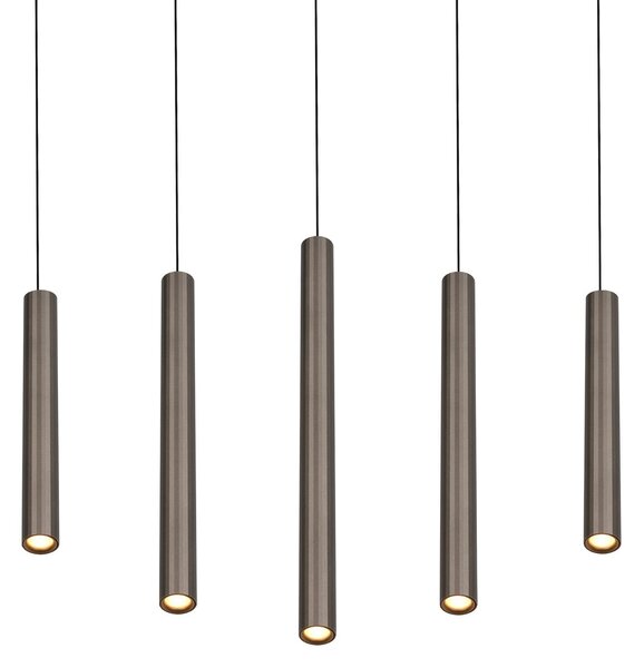 Trio Lighting LED viseća lampa Arimato, duljina 94 cm, platinasto obojeni metal, CCT, Metalik, Dnevni boravak/blagovaonica, Metal
